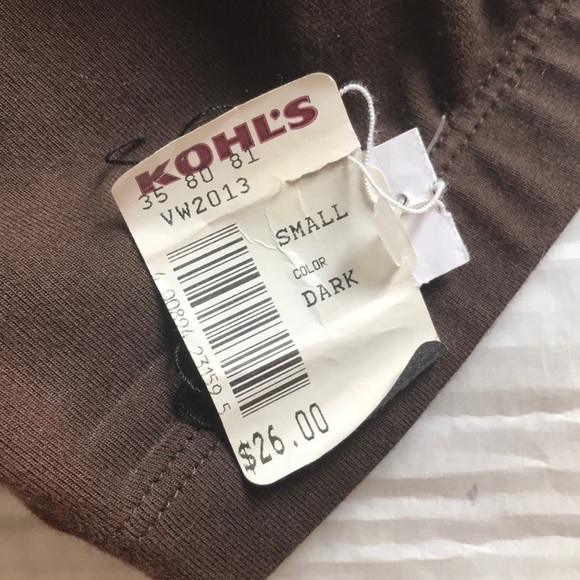 Simply Vera Vera Wang brown cotton Capri legging - Picture 6 of 7